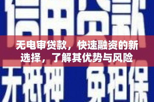 海安无电审贷款，快速融资的新选择，了解其优势与风险