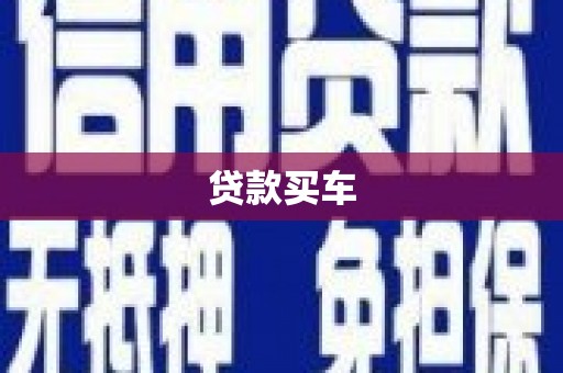 海安贷款买车