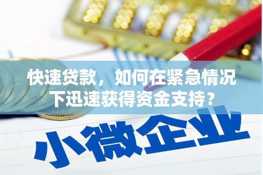 海安快速贷款，如何在紧急情况下迅速获得资金支持？