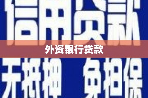 海安外资银行贷款