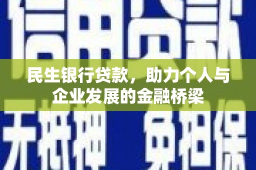 海安民生银行贷款，助力个人与企业发展的金融桥梁