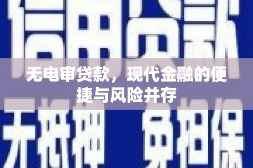 海安无电审贷款，现代金融的便捷与风险并存