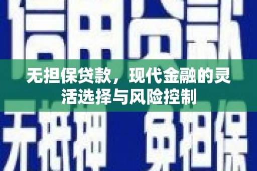 海安无担保贷款，现代金融的灵活选择与风险控制