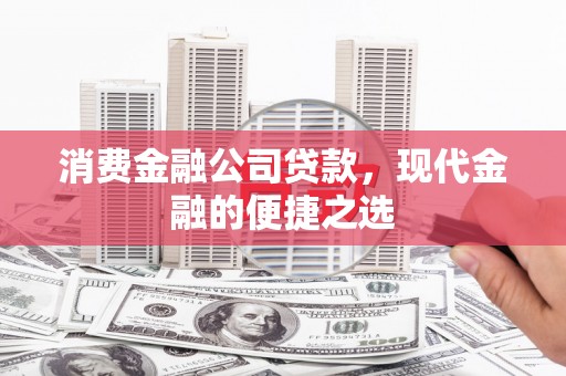 海安消费金融公司贷款，现代金融的便捷之选