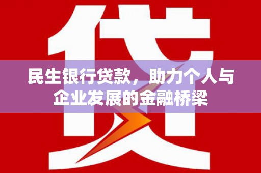 海安民生银行贷款，助力个人与企业发展的金融桥梁