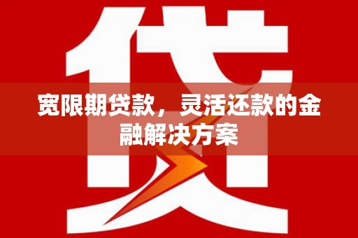 海安宽限期贷款，灵活还款的金融解决方案