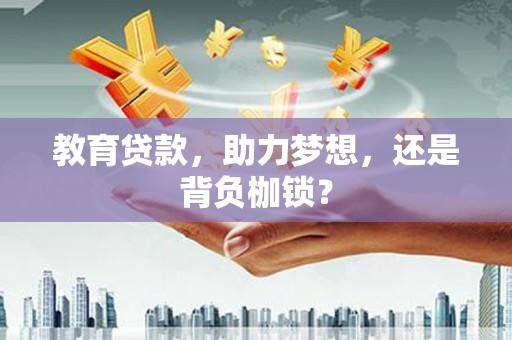 海安教育贷款，助力梦想，还是背负枷锁？