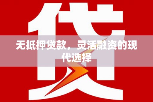 海安无抵押贷款，灵活融资的现代选择