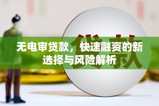 海安无电审贷款，快速融资的新选择与风险解析