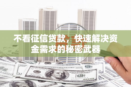 海安不看征信贷款，快速解决资金需求的秘密武器