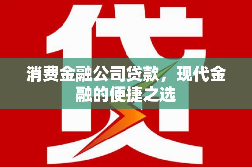 海安消费金融公司贷款，现代金融的便捷之选