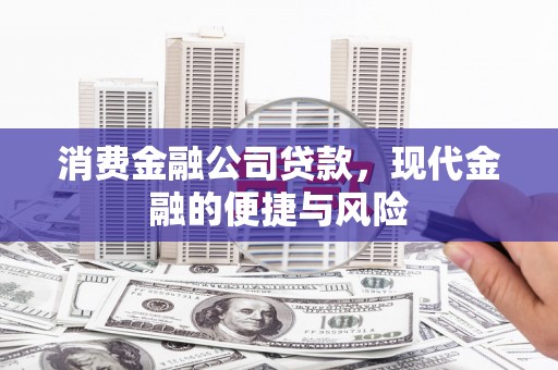 海安消费金融公司贷款，现代金融的便捷与风险