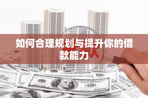 海安如何合理规划与提升你的借款能力
