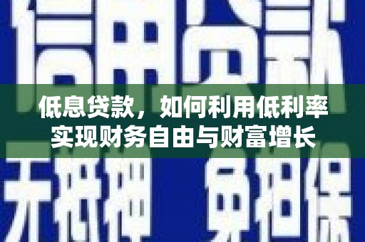 海安低息贷款，如何利用低利率实现财务自由与财富增长