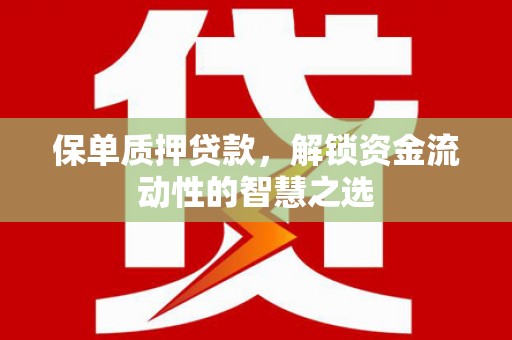 海安保单质押贷款，解锁资金流动性的智慧之选